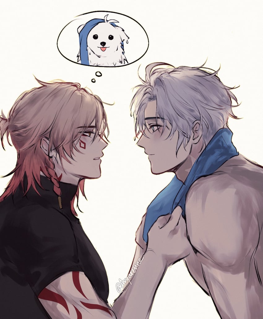 phainon and mydei (honkai and 1 more) drawn by avyarenne