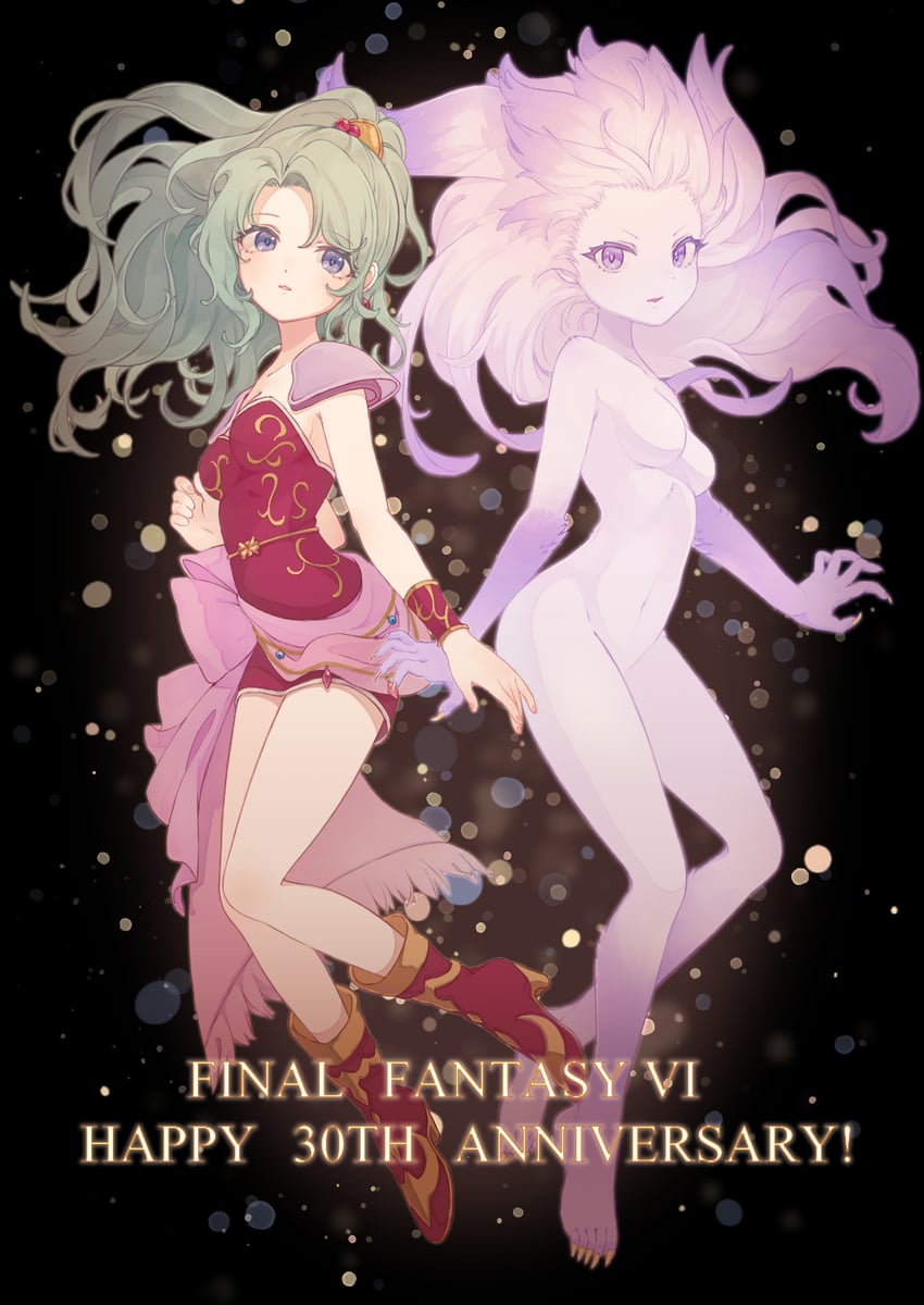 terra branford and trance terra branford (final fantasy and 1 more) drawn by torichobi