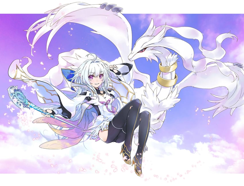 merlin, reshiram, and lady avalon (fate and 2 more) drawn by rori_chuushin
