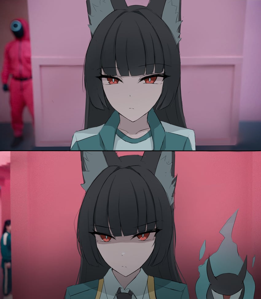 hoshimi miyabi and tailless (zenless zone zero and 1 more) drawn by namikare