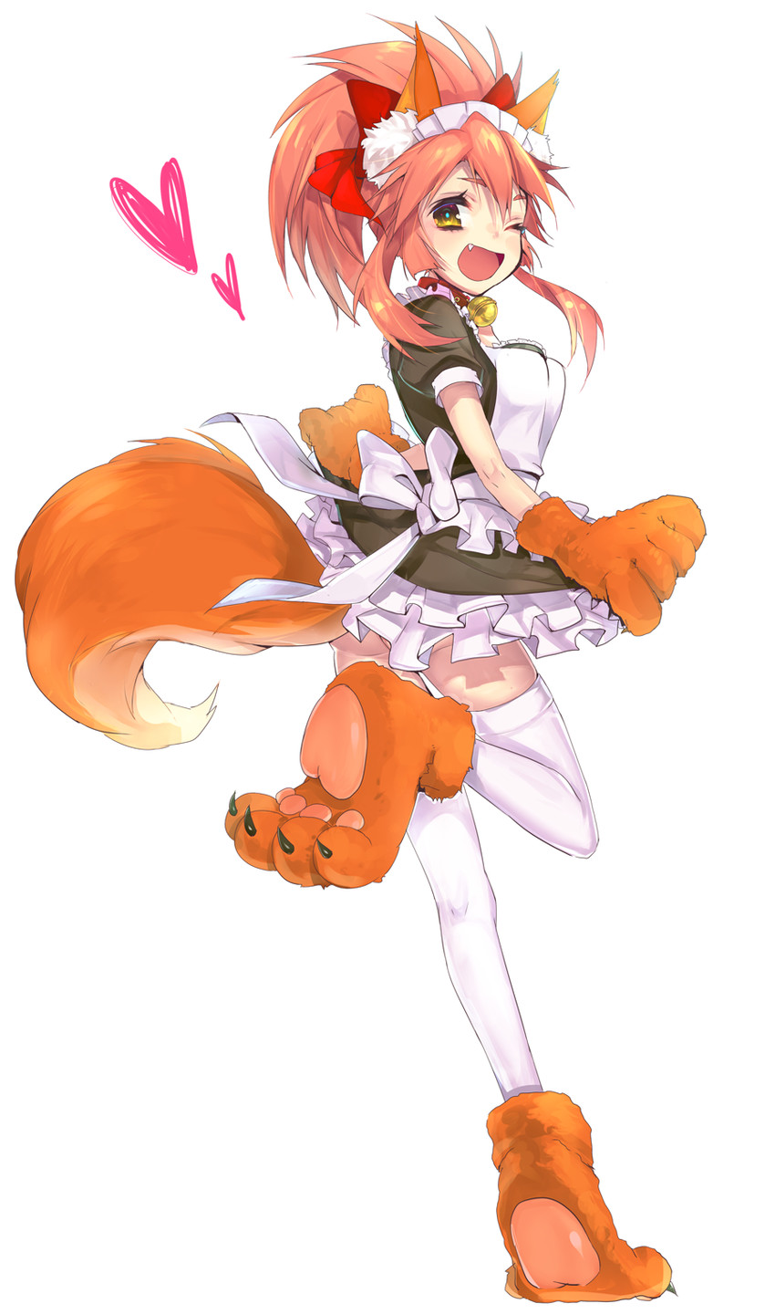 tamamo and tamamo cat (fate and 1 more) drawn by mogullaz