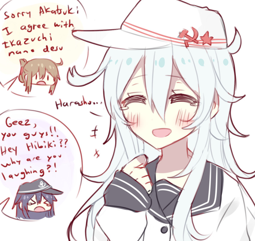 hibiki, inazuma, akatsuki, and verniy (kantai collection) drawn by kvlen