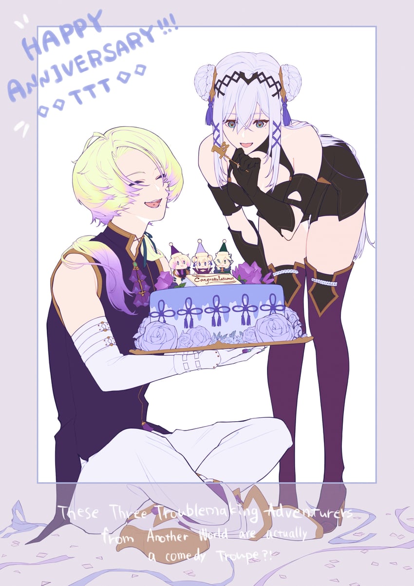 victoria brightshield, kunai nakasato, and claude clawmark (nijisanji and 1 more) drawn by nu0_1n