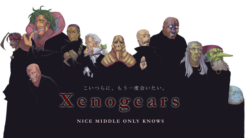 khan wong, lawrence maison, big joe, vanderkam, emperor cain, and 6 more (xenogears) drawn by nekokun