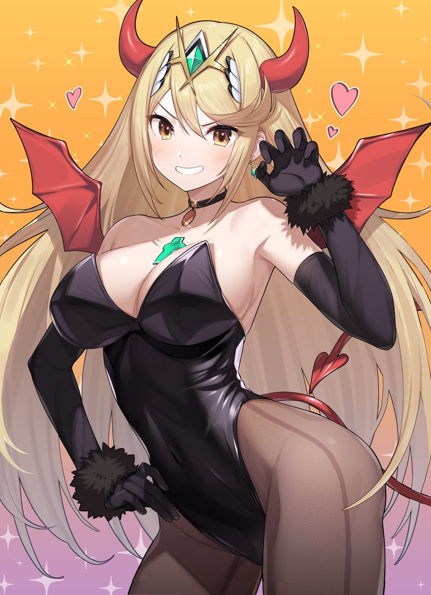 mythra (xenoblade chronicles and 1 more) drawn by green322