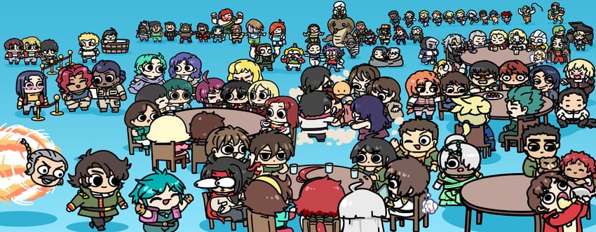 suletta mercury, miorine rembran, haro, char aznable, cagalli yula athha, and 62 more (gundam and 21 more) drawn by afei_(sfma3248)