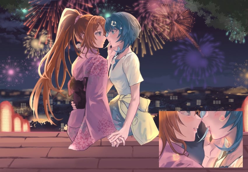 aizawa kazuha and serizawa chikaru (assault lily) drawn by miya_hiroya_(vie)