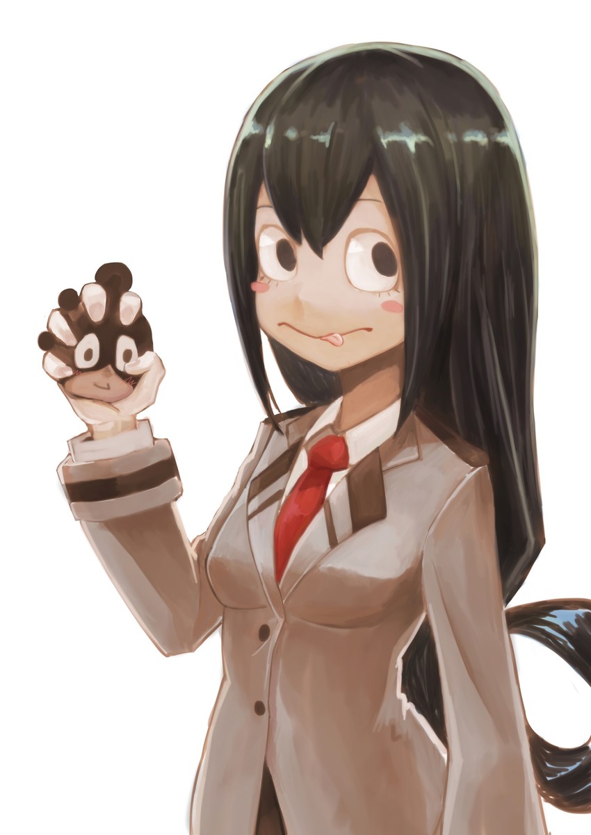 asui tsuyu and mineta minoru (boku no hero academia) drawn by lard_(kumazakiyuta)