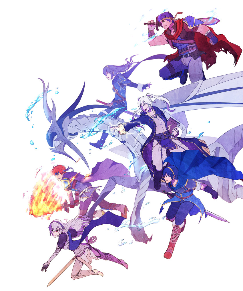 lucina, female corrin, female robin, ike, marth, and 3 more (fire emblem and 7 more) drawn by kimchikat