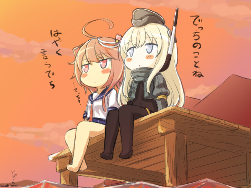 i-58 and u-511 (kantai collection) drawn by engiyoshi
