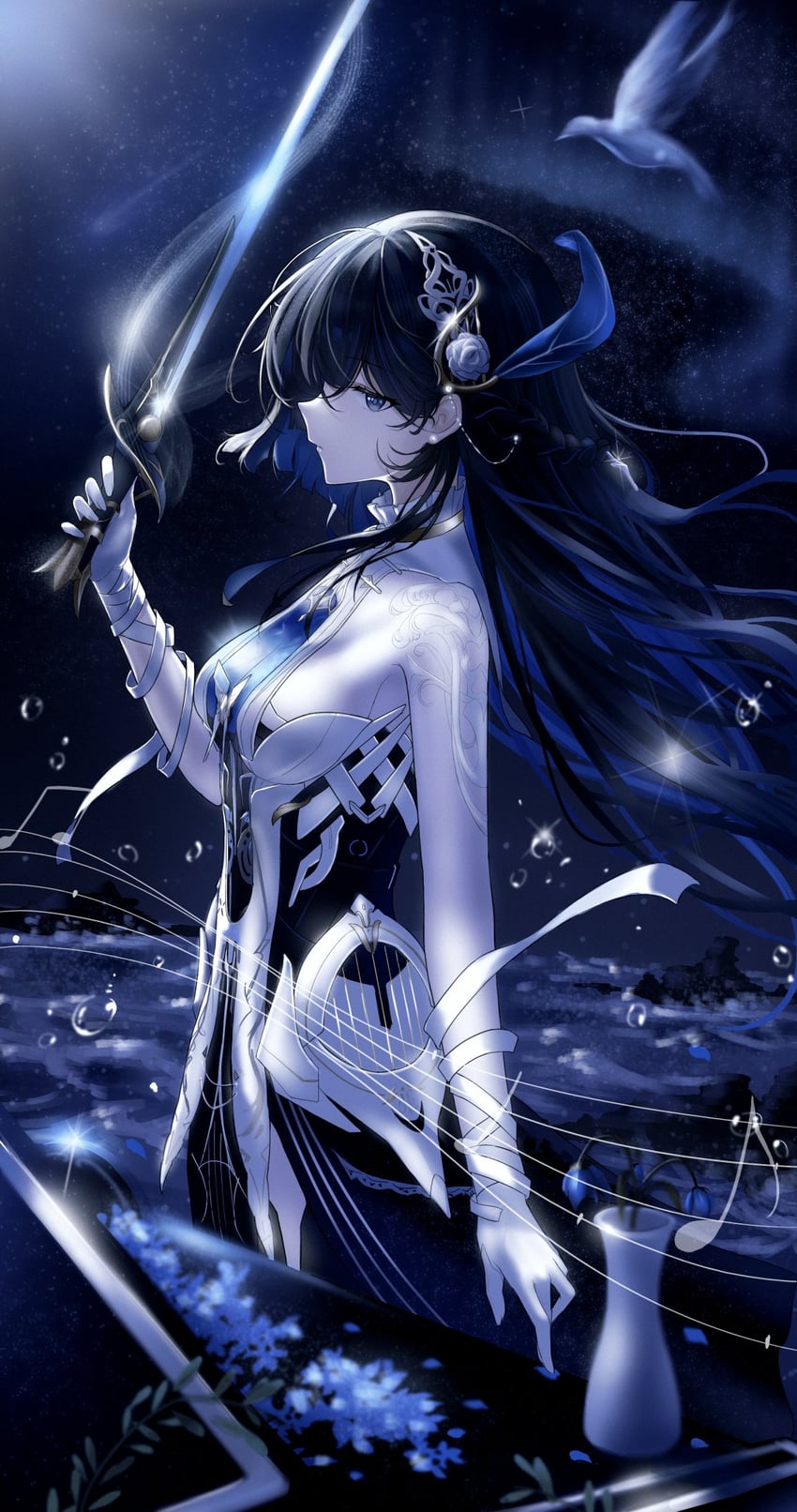 selena and selena: pianissimo (punishing: gray raven) drawn by sameaki