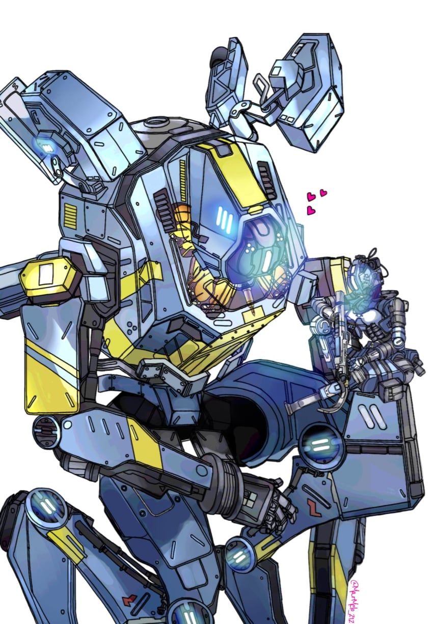 pilot, northstar, and stim pilot (titanfall and 1 more) drawn by kotone_a