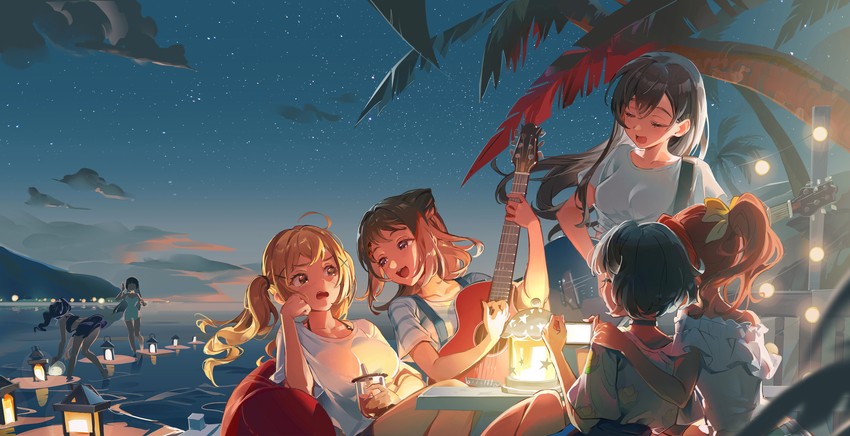 ichigaya arisa, shirokane rinko, toyama kasumi, hanazono tae, yamabuki saya, and 2 more (bang dream!) drawn by bravo233