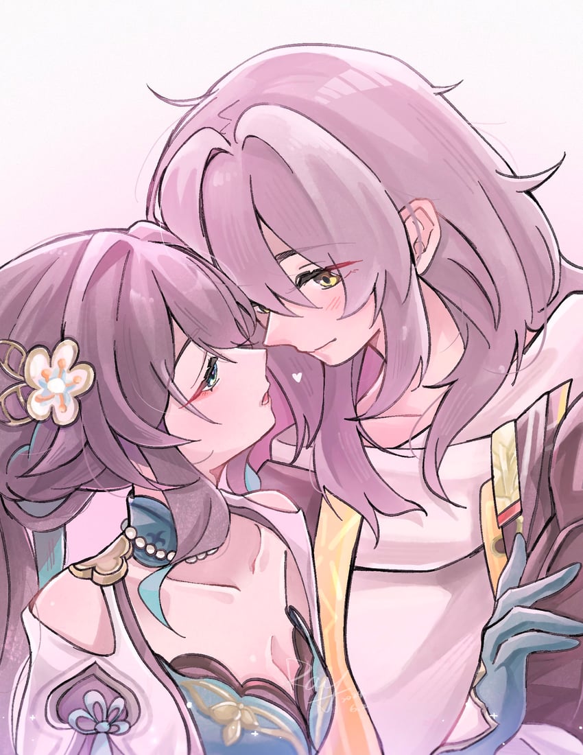 trailblazer, stelle, and ruan mei (honkai and 1 more) drawn by yoyoray20001996