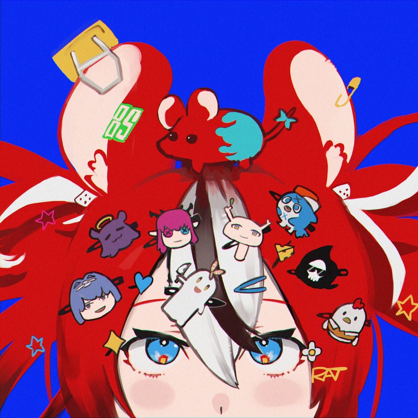 ouro kronii, nanashi mumei, hakos baelz, ceres fauna, irys, and 9 more (hololive and 1 more) drawn by tomatoketchup96