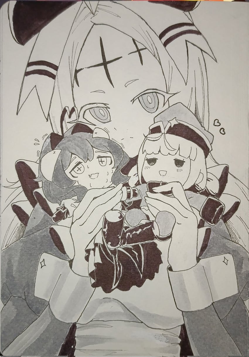 magia baiser, leoparde, and nero alice (mahou shoujo ni akogarete) drawn by makotogab