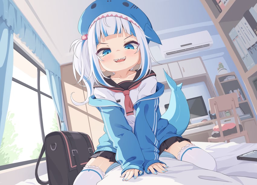 gawr gura (hololive and 1 more) drawn by tenroy