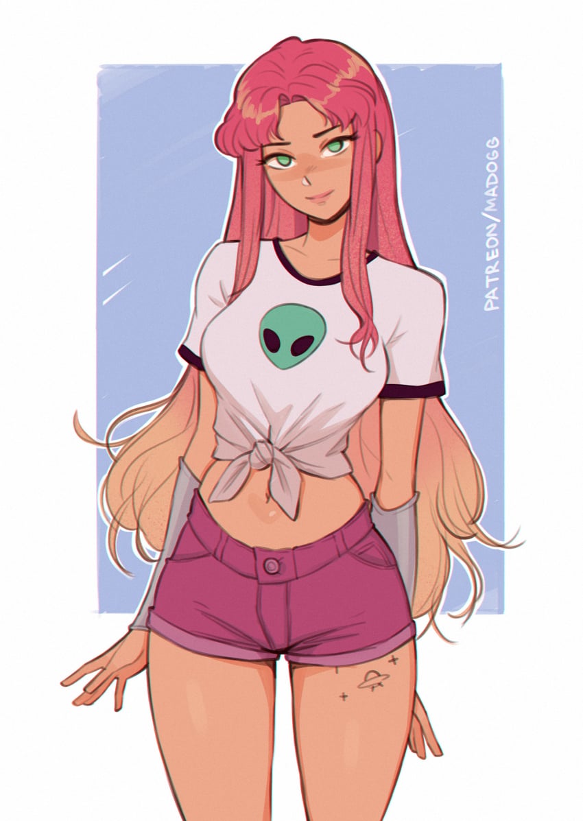 starfire (dc comics and 1 more) drawn by madogg