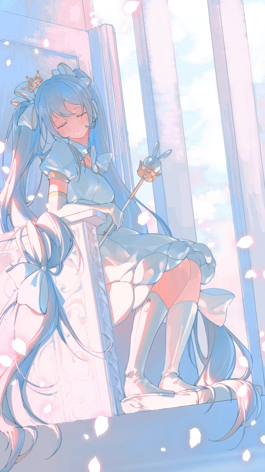 hatsune miku and yuki miku (vocaloid) drawn by api_qwq