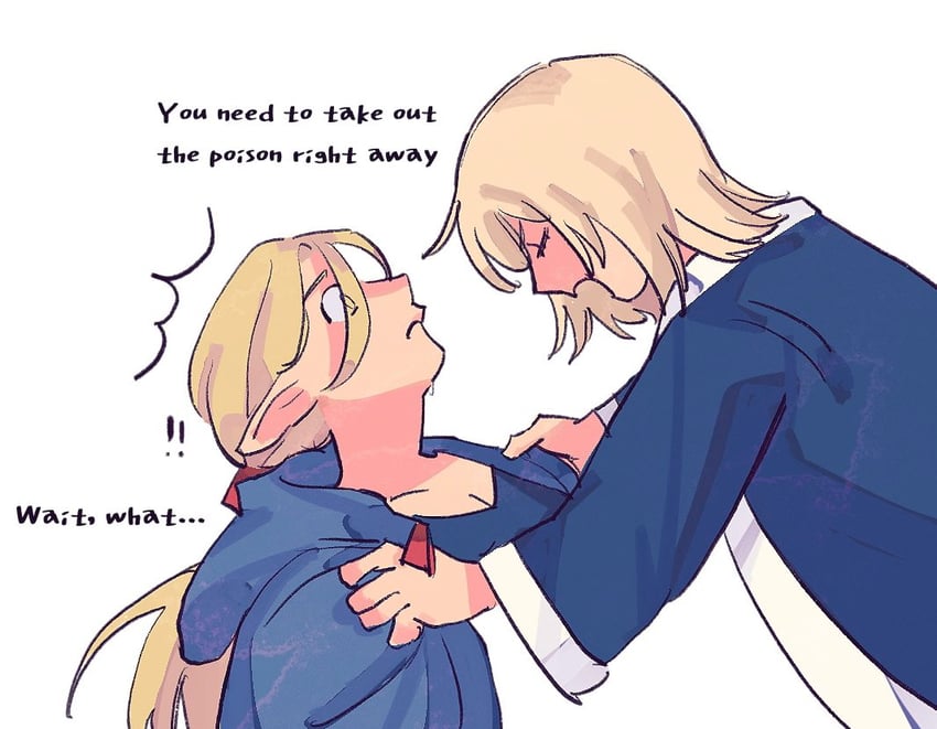 marcille donato and falin touden (dungeon meshi) drawn by dohwa110