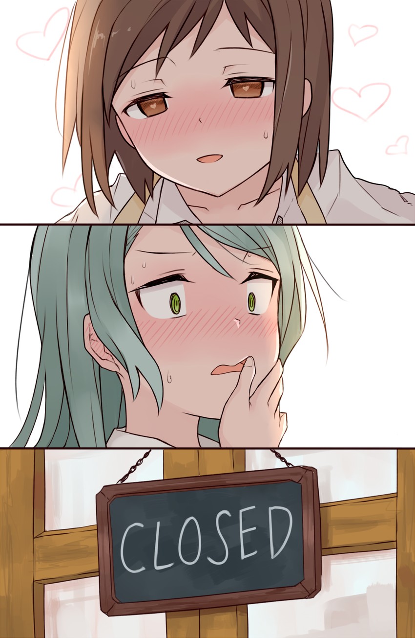 hikawa sayo and hazawa tsugumi (bang dream!) drawn by cyan_aeolin