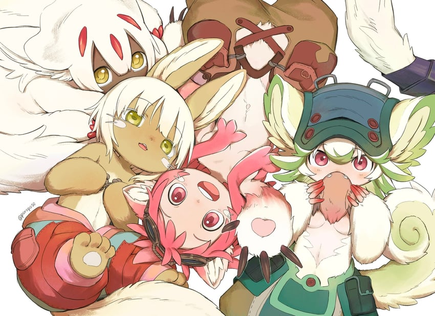 nanachi, faputa, prushka, and mitty (made in abyss) drawn by poropo50