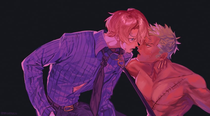 roronoa zoro and sanji (one piece) drawn by herrscherofzs