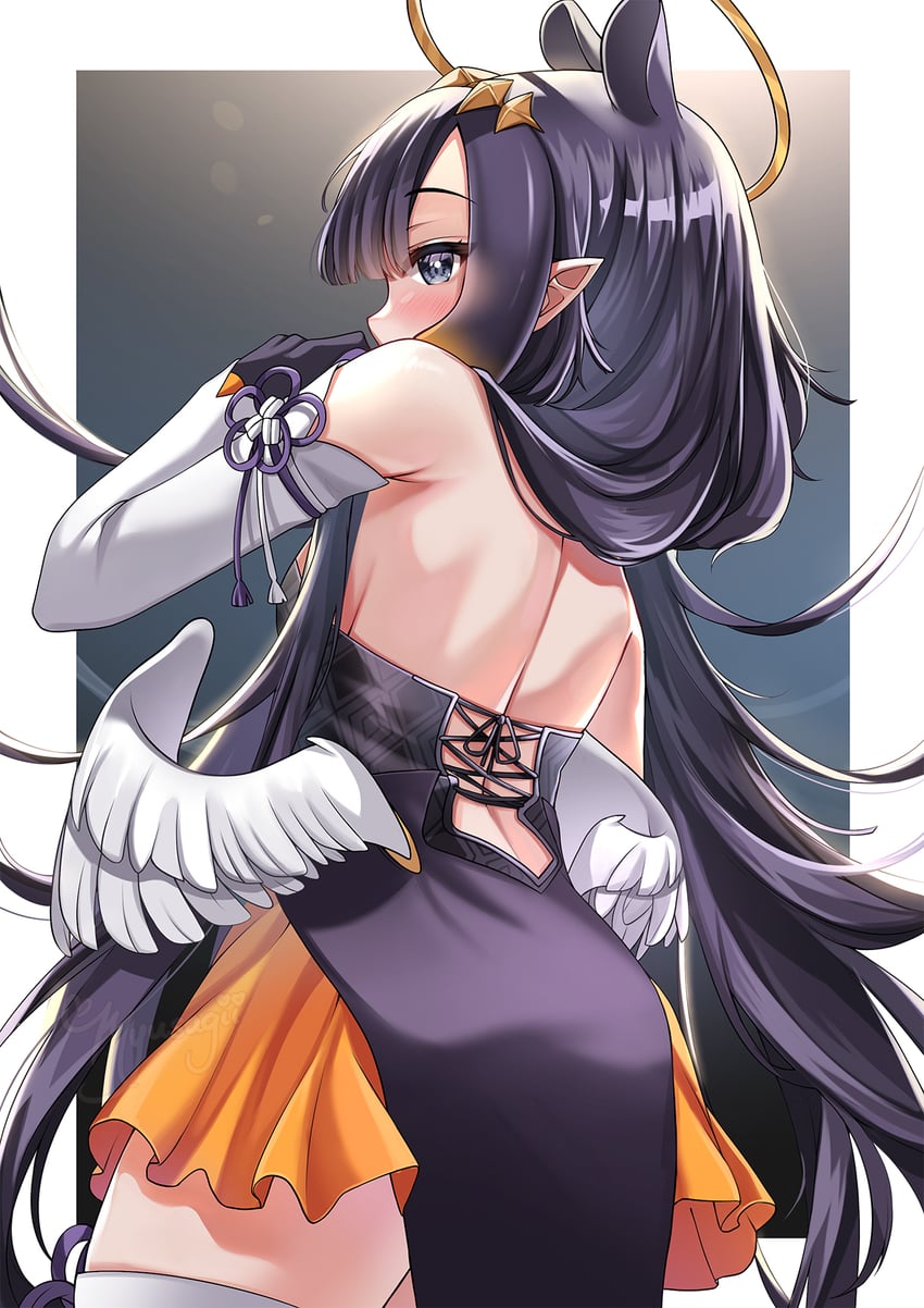ninomae ina'nis (hololive and 1 more) drawn by myusagii