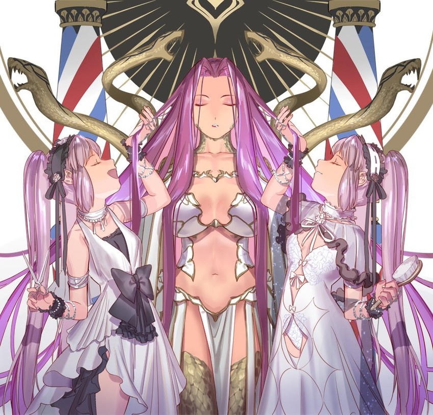 medusa, euryale, stheno, and gorgon (fate and 1 more) drawn by emmmerald
