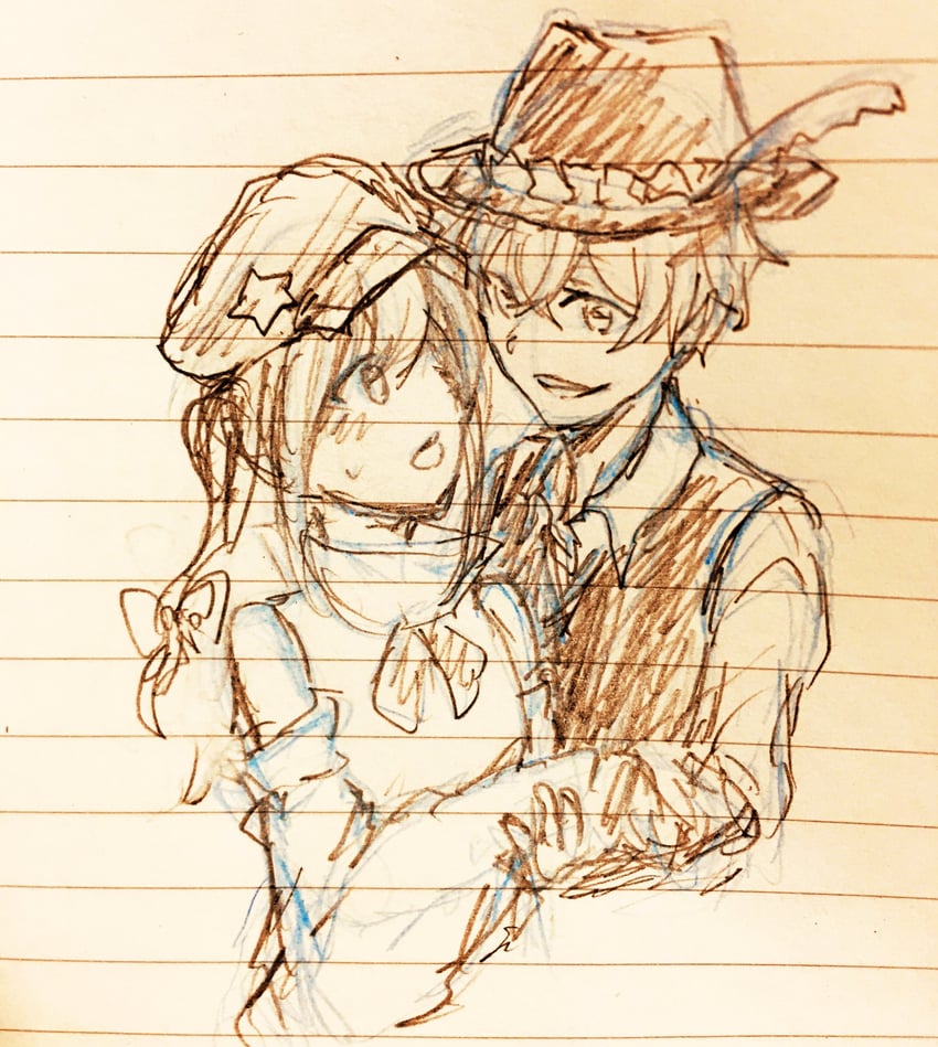 jacket girl and label girl (touhou and 1 more) drawn by rokki_hero