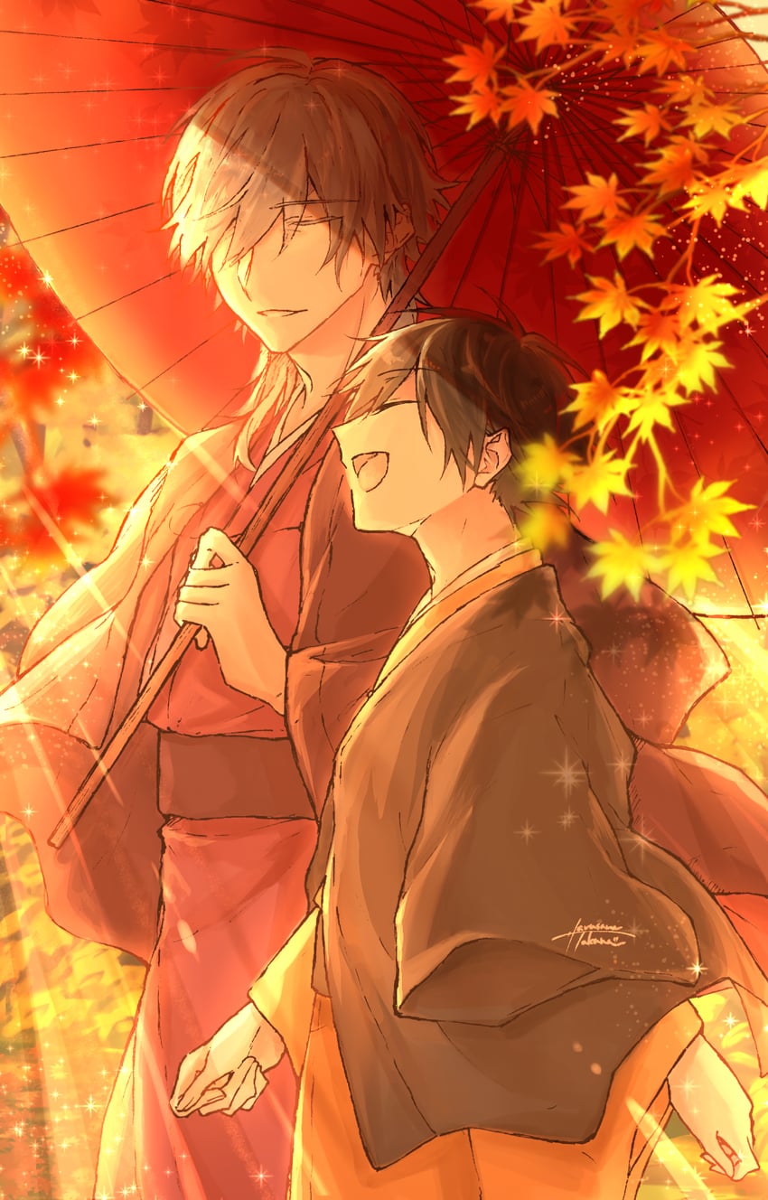 edogawa ranpo and fukuzawa yukichi (bungou stray dogs) drawn by sakuranran1004