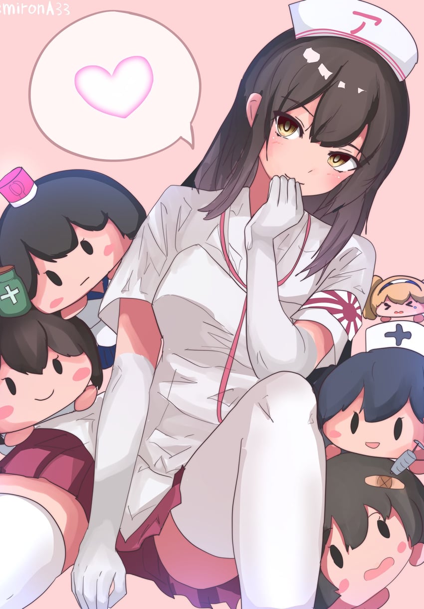 kaga, akagi, souryuu, hiryuu, and gambier bay (kantai collection) drawn by miron_(mirona33)