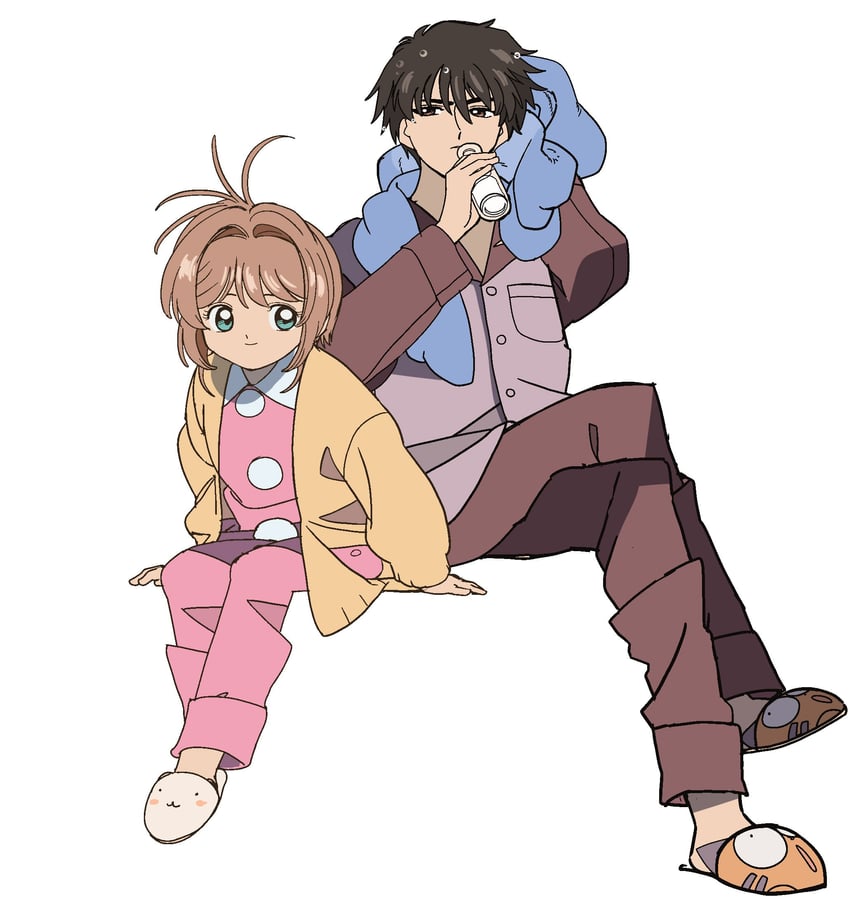 kinomoto sakura and kinomoto touya (cardcaptor sakura) drawn by edoya_inuhachi