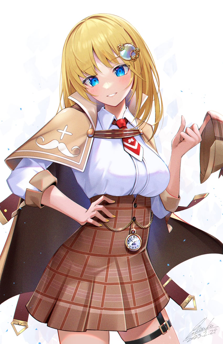 watson amelia (hololive and 1 more) drawn by kenko_(a143016)