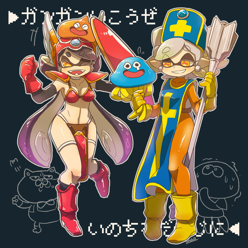 callie, marie, warrior, priest, jellyfish, and 3 more (splatoon and 3 more) drawn by napm