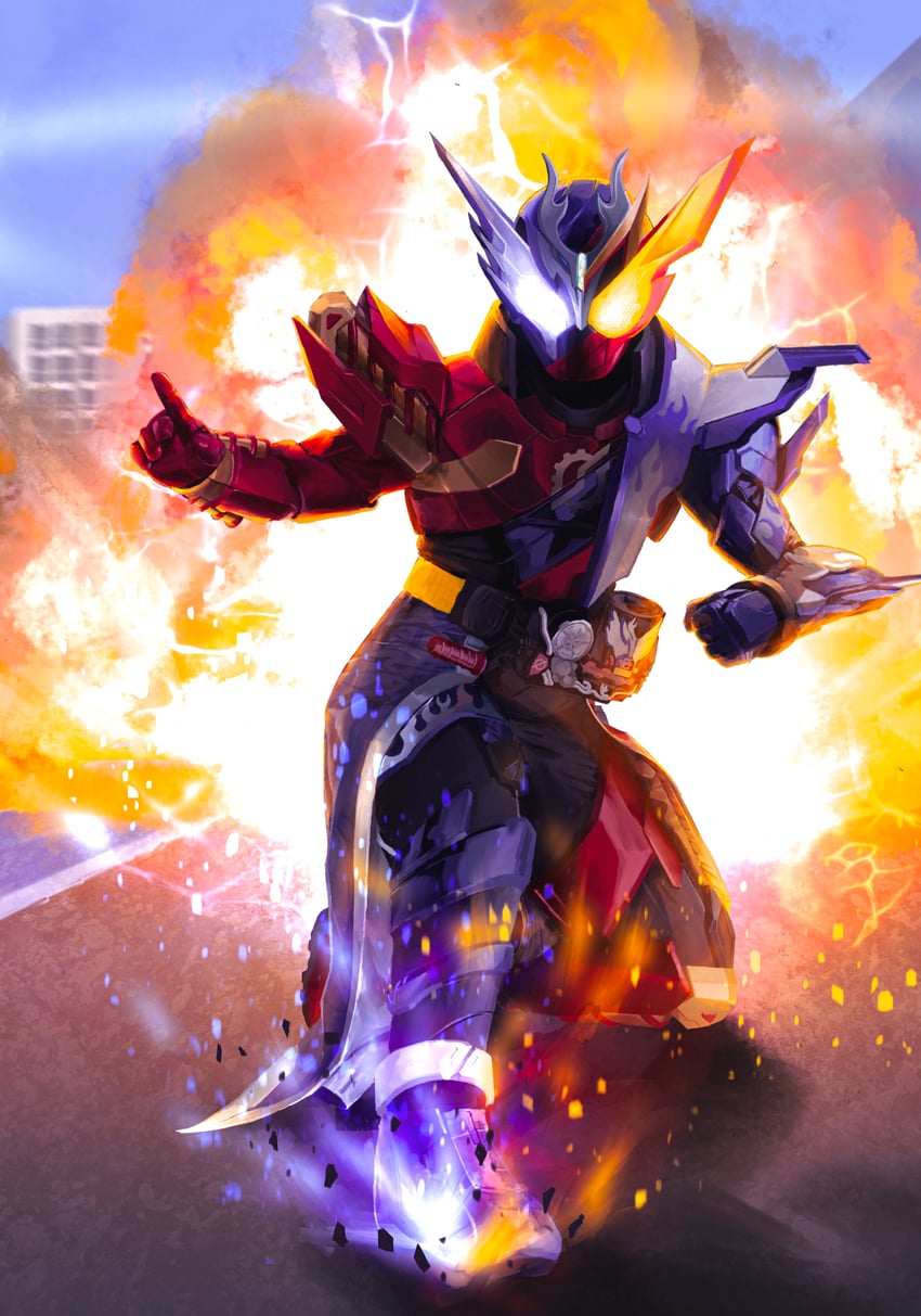 kamen rider build and kamen rider cross-z (kamen rider and 2 more) drawn by suzune315