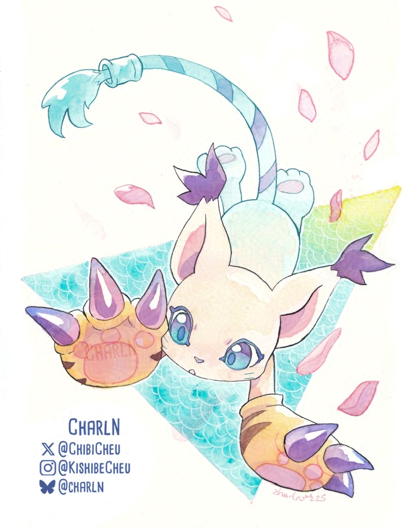 tailmon (digimon) drawn by chibicheu