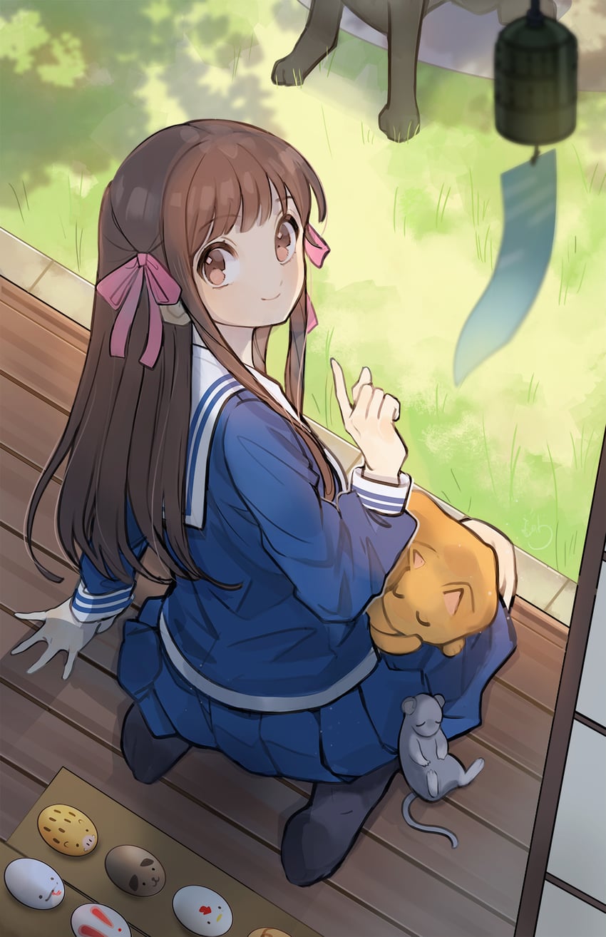 honda tohru, sohma kyou, sohma yuki, and sohma shigure (fruits basket) drawn by alpaca_carlesi