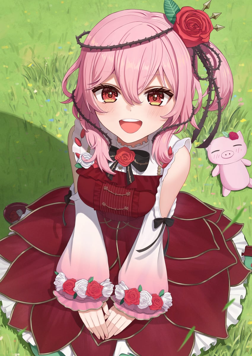 rosemi lovelock and rosebud (nijisanji and 1 more) drawn by kamota_(kamotadm)