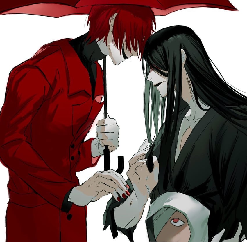 heroine, mr. crawling, and mr. scarletella (homicipher) drawn by xahx14