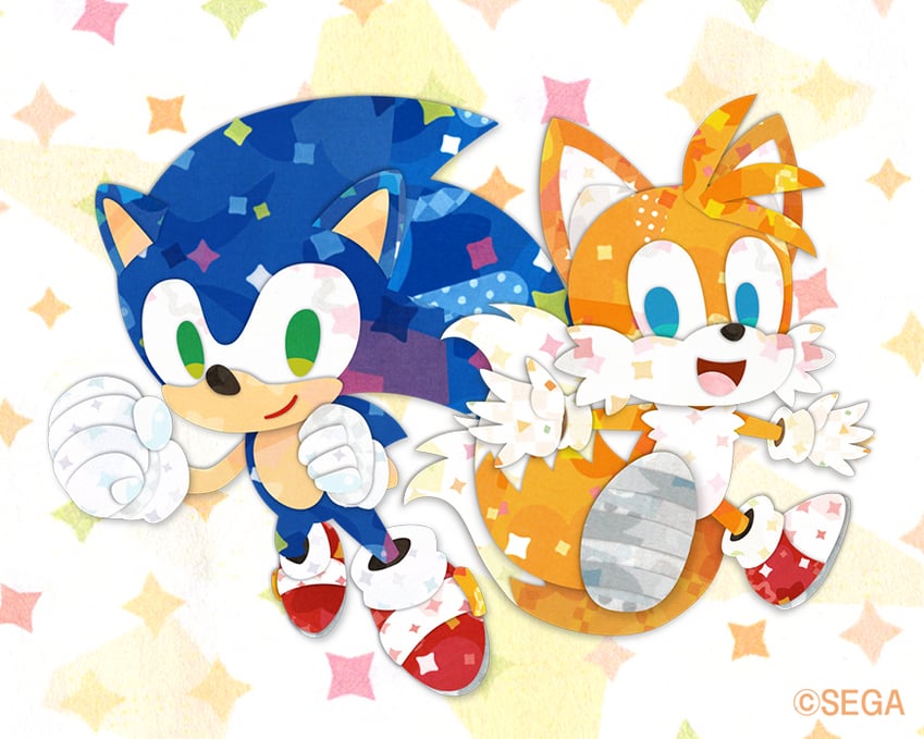 sonic the hedgehog and tails (sonic) drawn by kikuchi_milo