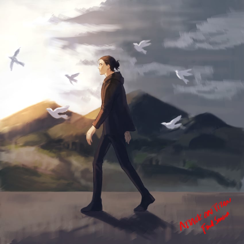 eren yeager (shingeki no kyojin) drawn by kogu_(nue_insideout)