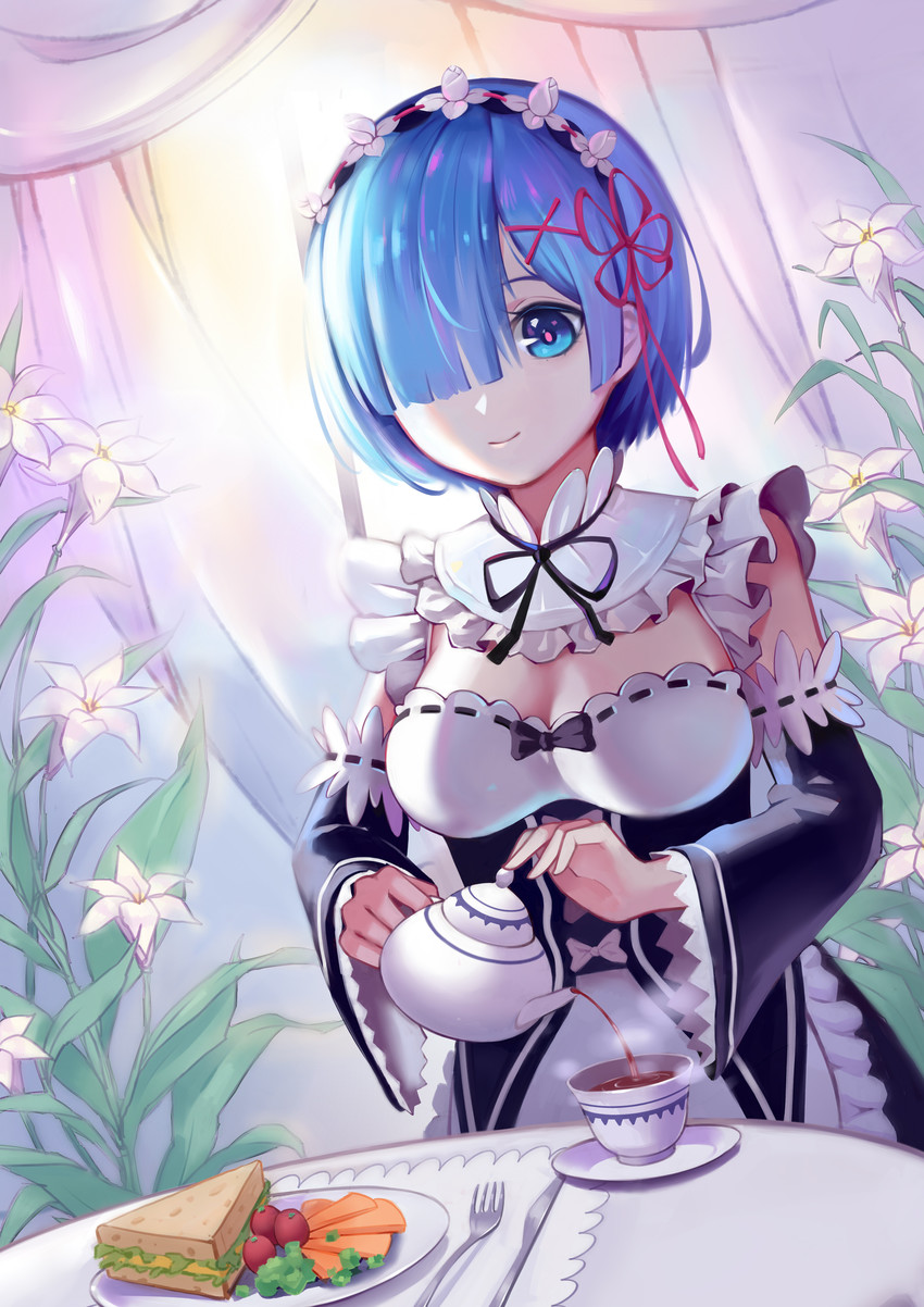 rem (re:zero kara hajimeru isekai seikatsu) drawn by zhano_kun