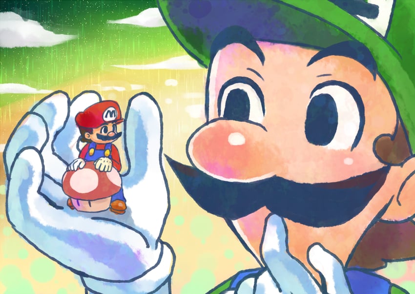 mario and luigi (mario and 2 more) drawn by soumu1216