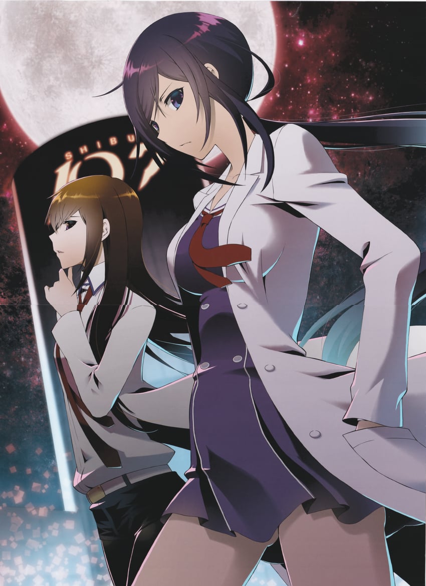 makise kurisu and kunosato mio (steins;gate and 1 more)