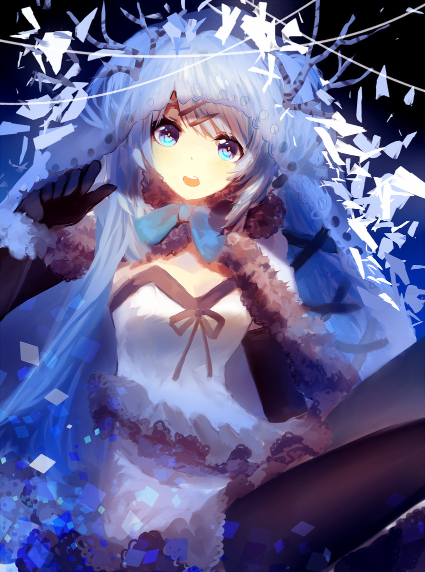 hatsune miku and yuki miku (vocaloid) drawn by prophet_chu