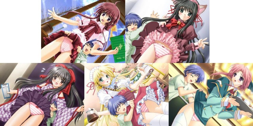 kareha, morisaki nao, masato, hoshizaki nozomi, sagawa midori, and 1 more (shuffle! and 5 more) drawn by nishimata_aoi and suzuhira_hiro