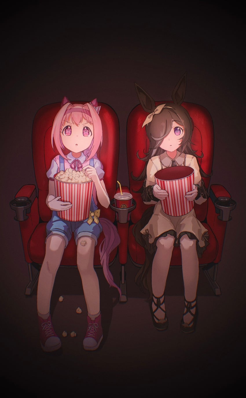 rice shower and haru urara (umamusume) drawn by moko39_takasora