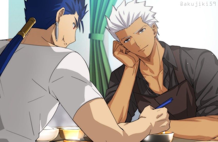 archer and cu chulainn (fate and 1 more) drawn by akujiki59