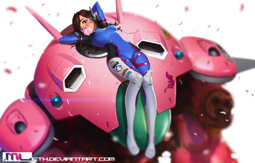 d.va (overwatch and 1 more) drawn by mleth